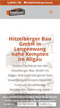 Mobile Screenshot of hitzelberger-bau.de
