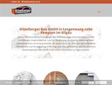 Tablet Screenshot of hitzelberger-bau.de